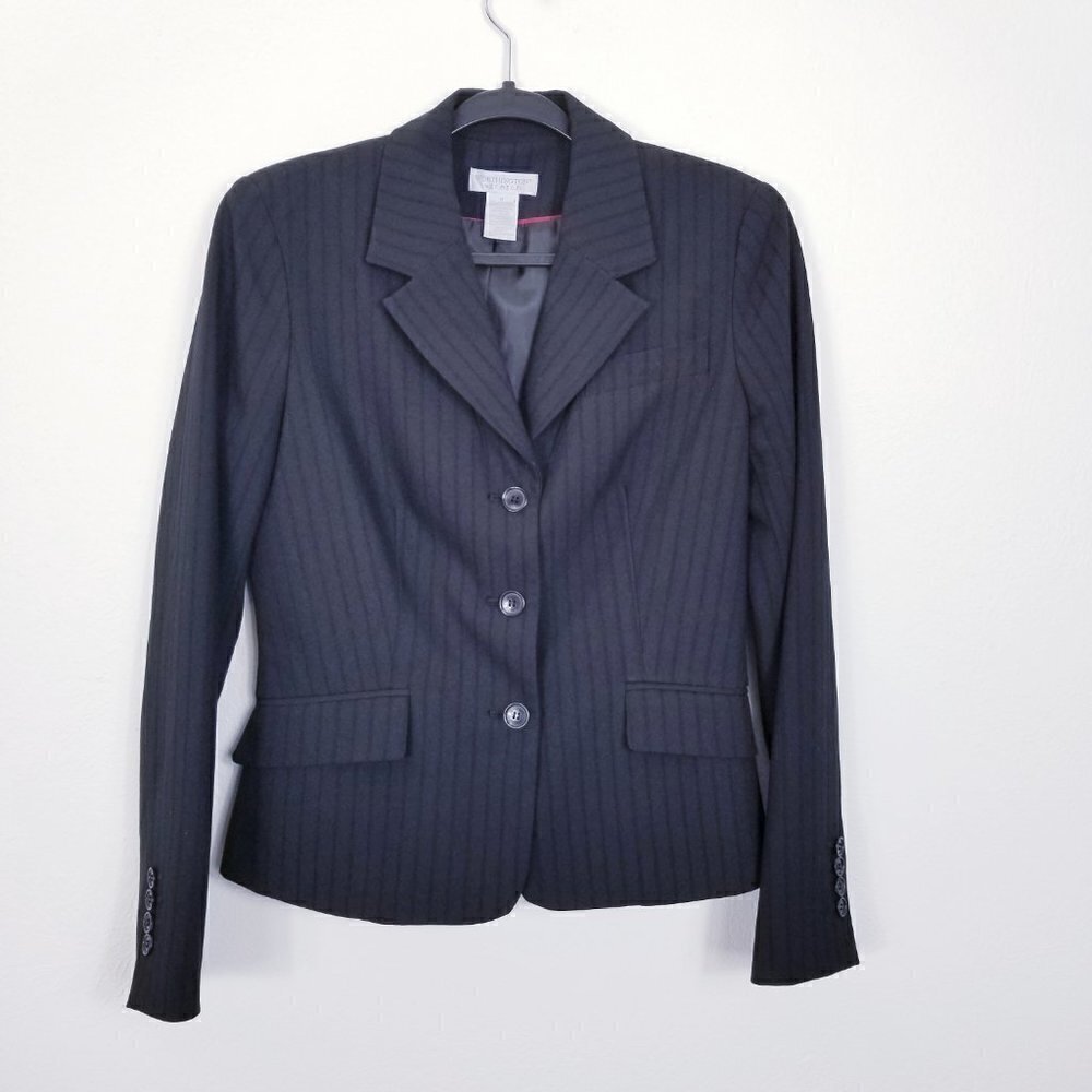 WORTHINGTON STRETCH PIN STRIPPED JACKET
